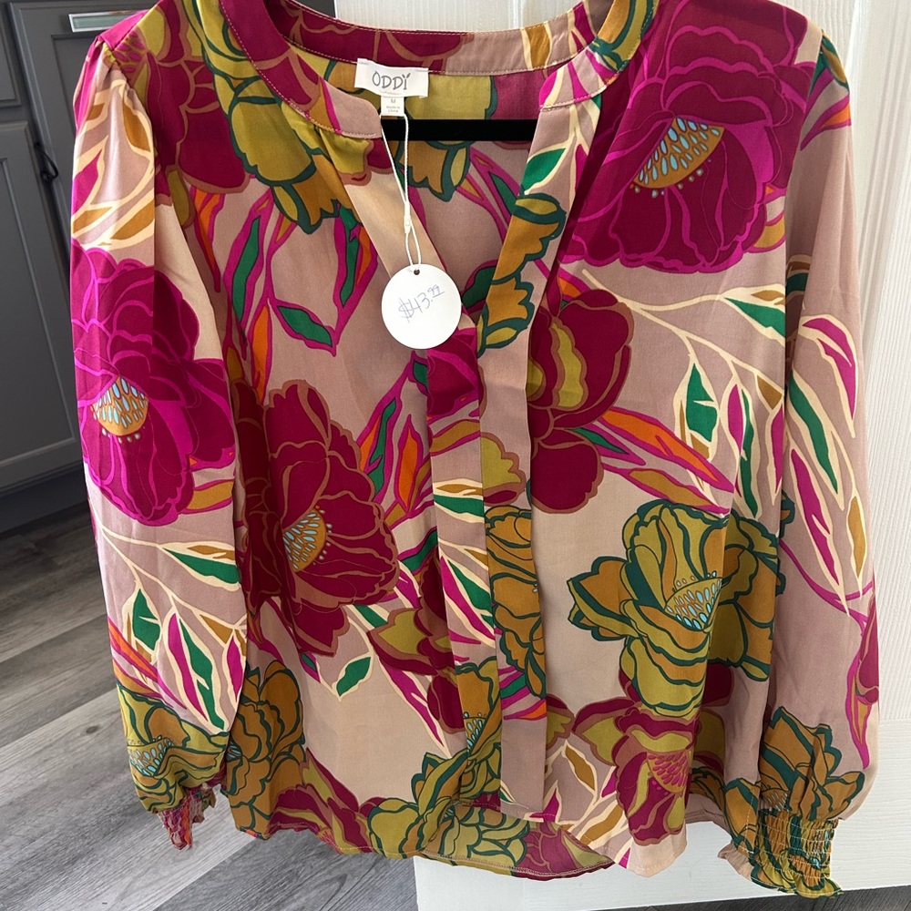 100%polyester blouse